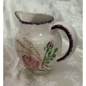 VNTG Rare..Blue Ridge Southern Potteries Party-Goer Pattern VA Shaped Pitcher